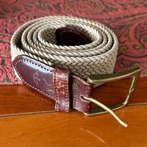 Men's Tan and Brown Woven Belt
